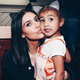 Kim Kardashian and North West at an Ariana Grande concert in 2017.